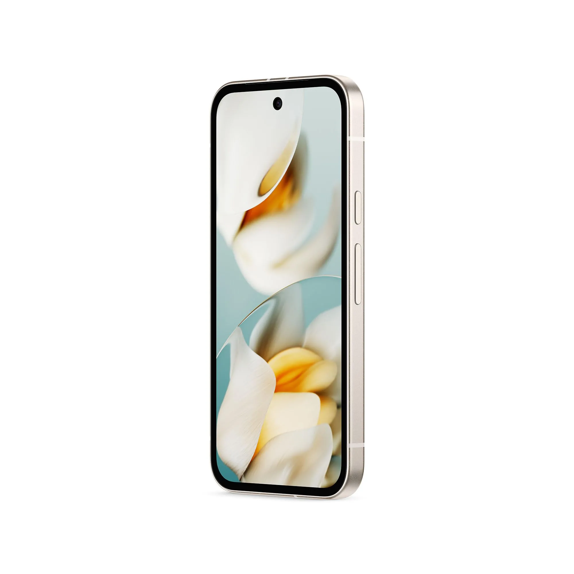 Ảnh mặt trước của điện thoại Google Pixel 9a màu trắng sứ (Porcelain)