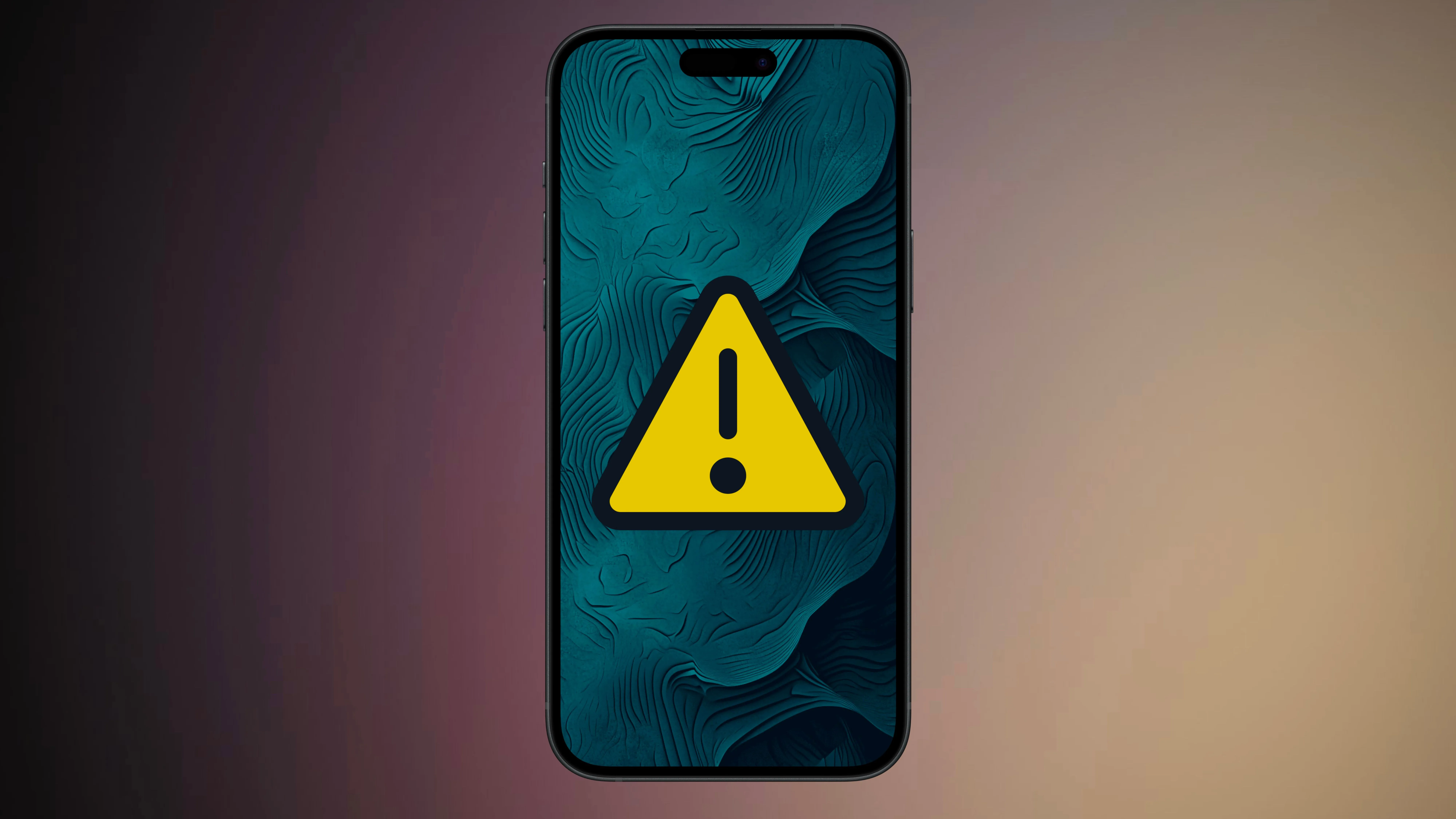Biểu tượng cảnh báo trên màn hình iPhone, tượng trưng cho các vấn đề và lỗi trên hệ điều hành iOS