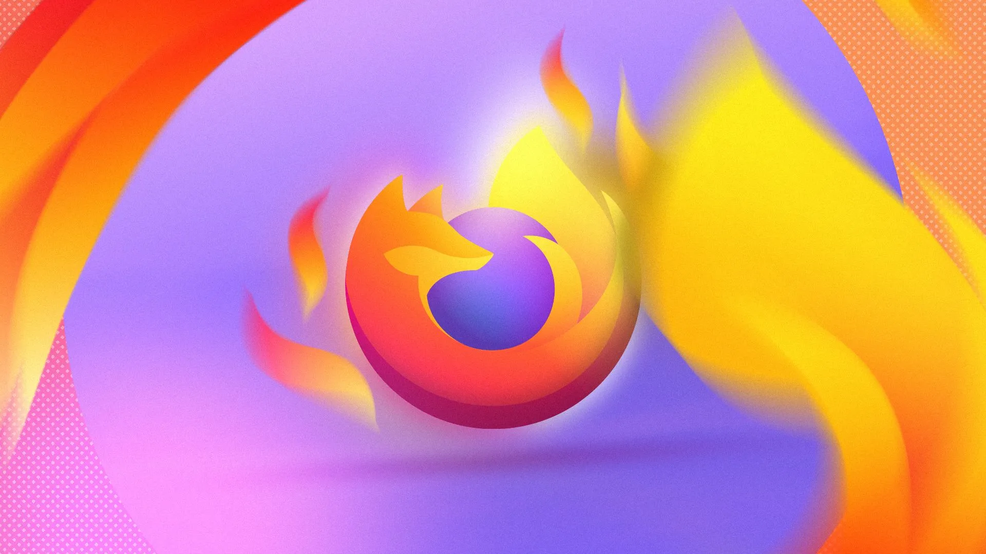 Biểu tượng trình duyệt Firefox với hiệu ứng lửa bao quanh, thể hiện sự nhanh nhẹn và bảo mật