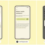 Giao diện tính năng Hỗ trợ Sức khỏe Pin trên Google Pixel 9