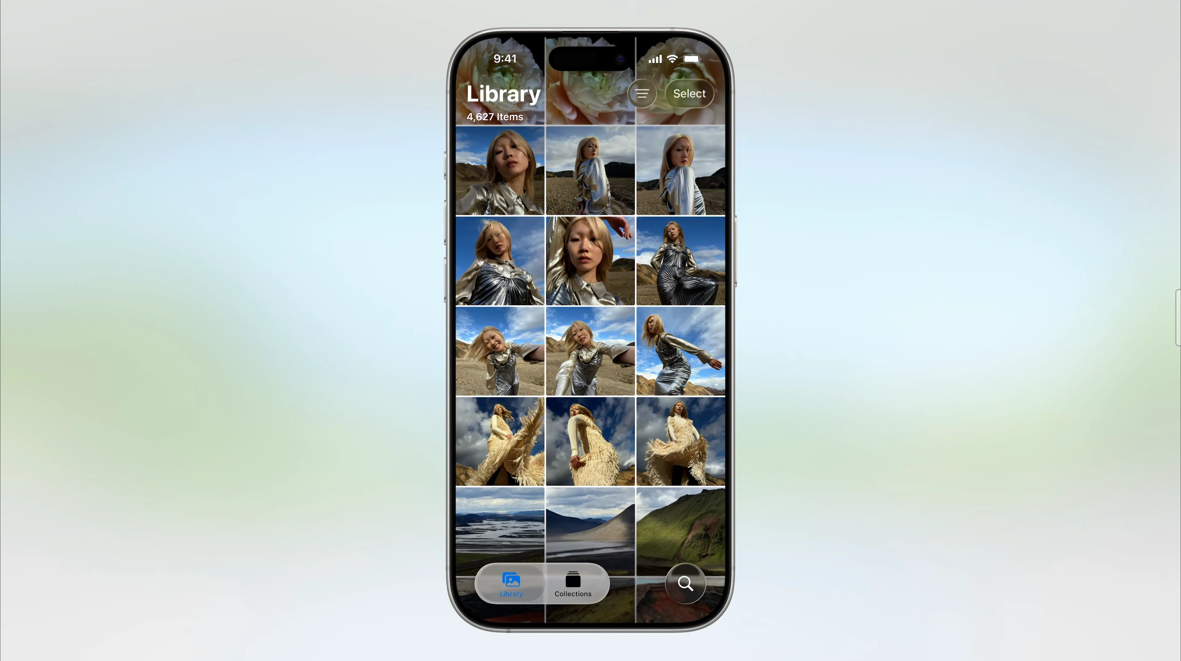 Giao diện ứng dụng Ảnh (Photos) trên iOS 26 với các tab Thư viện và Bộ sưu tập được đưa trở lại
