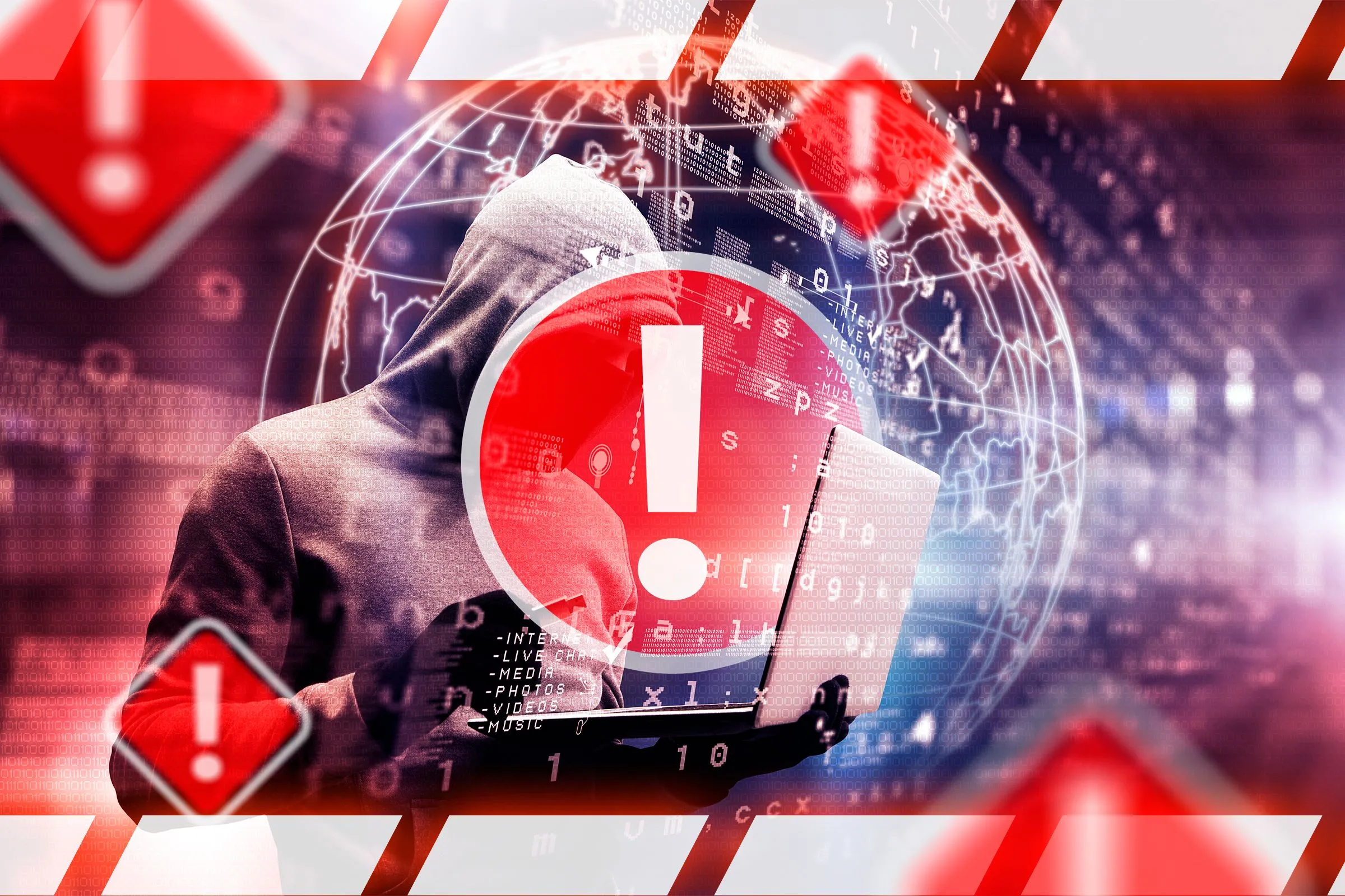 Hình ảnh hacker tấn công dữ liệu, minh họa nguy cơ rò rỉ dữ liệu khi không tự kiểm soát