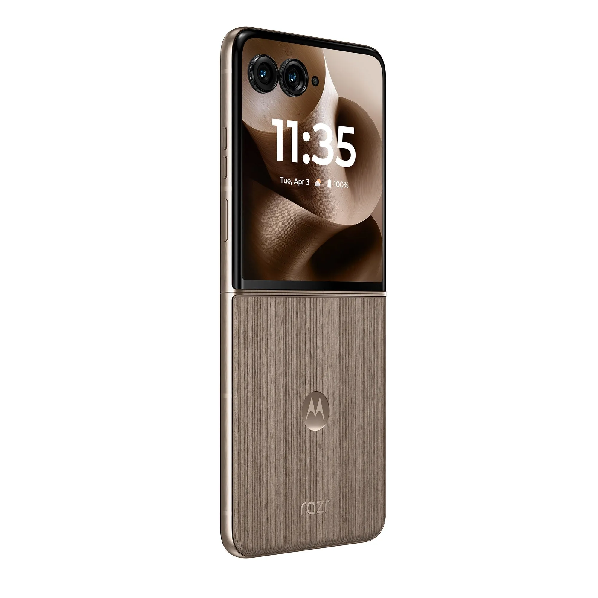 Mặt lưng màu Pantone Mountain Trail của Motorola Razr Ultra 2025.