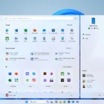 Thiết kế Menu Start mới của Windows 11 với khu vực ghim, đề xuất và cuộn ứng dụng