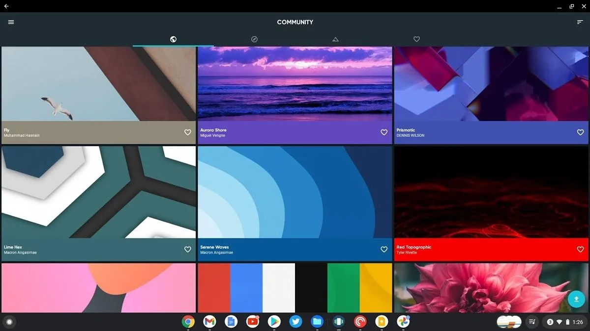 Các ứng dụng hình nền phổ biến cho hệ điều hành Chrome OS.