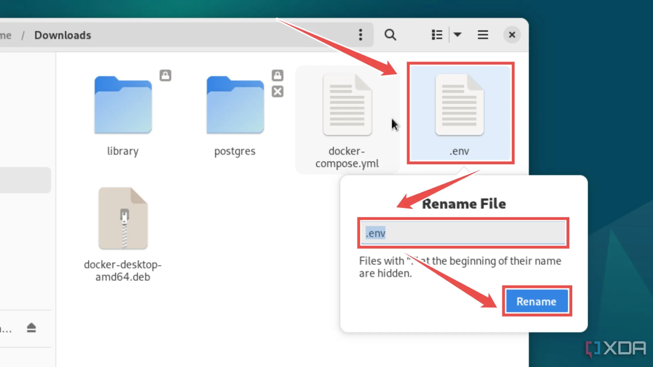 Đổi tên tệp example.env