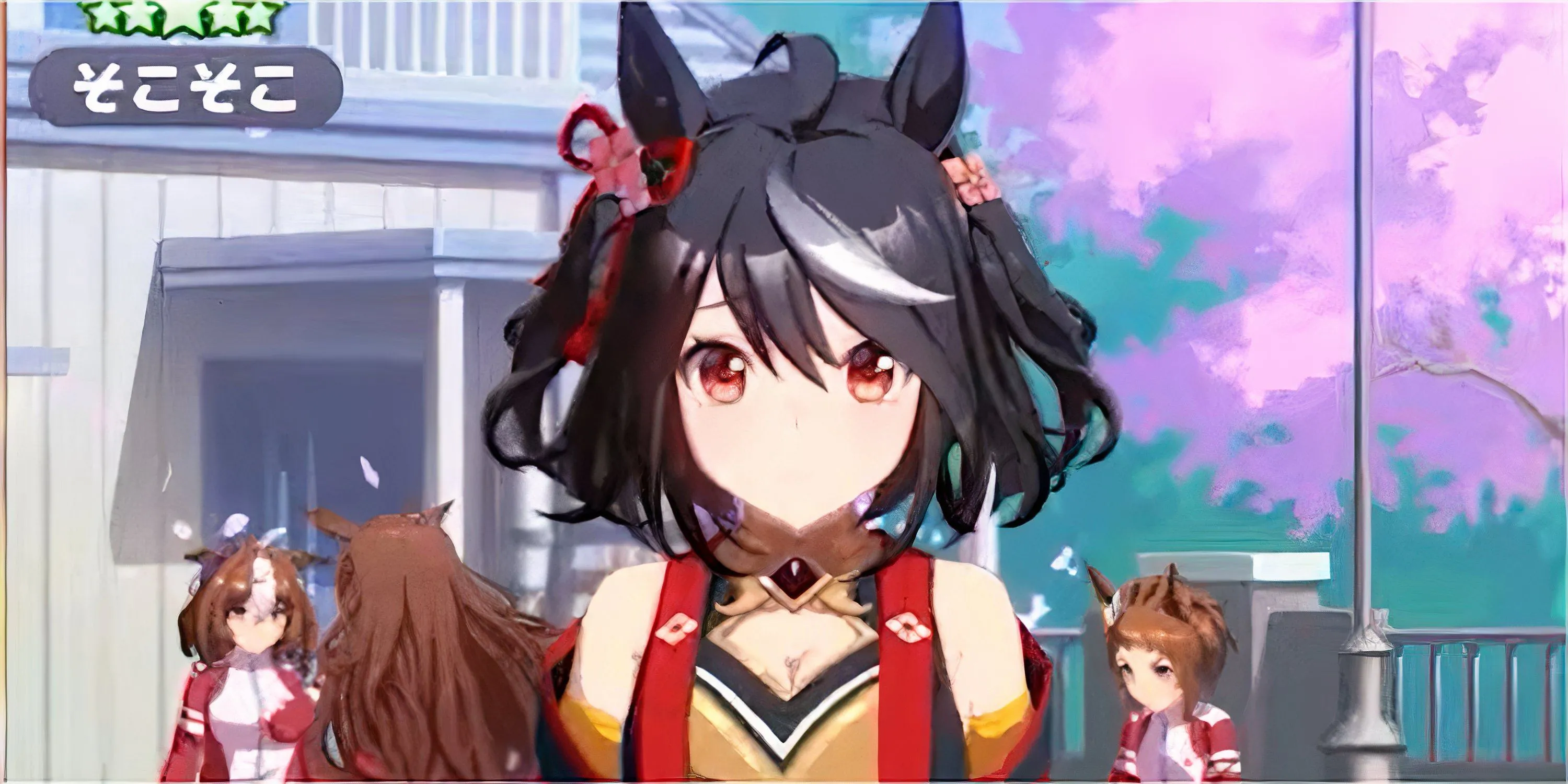 Giao diện chính trong game Umamusume Pretty Derby hiển thị các tùy chọn huấn luyện và chỉ số
