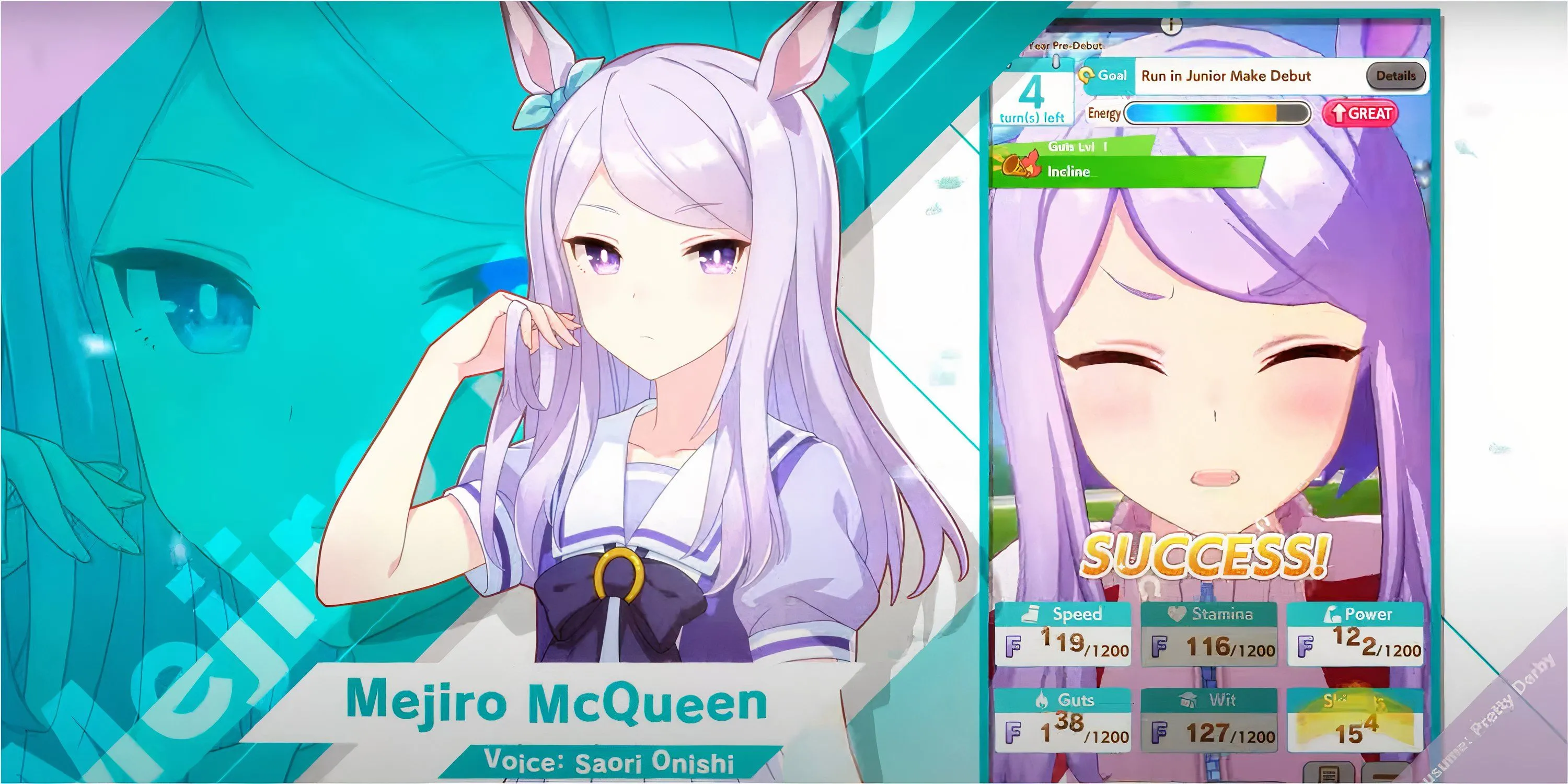 Giao diện quay gacha hoặc cửa hàng trong Umamusume Pretty Derby