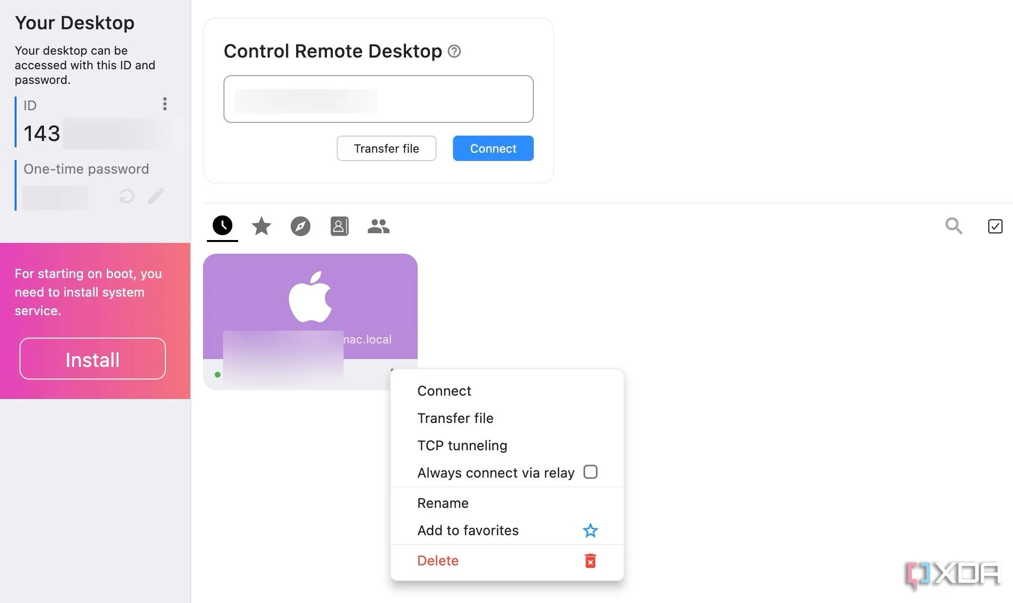Giao diện ứng dụng RustDesk minh họa khả năng kết nối điều khiển máy tính từ xa đa nền tảng