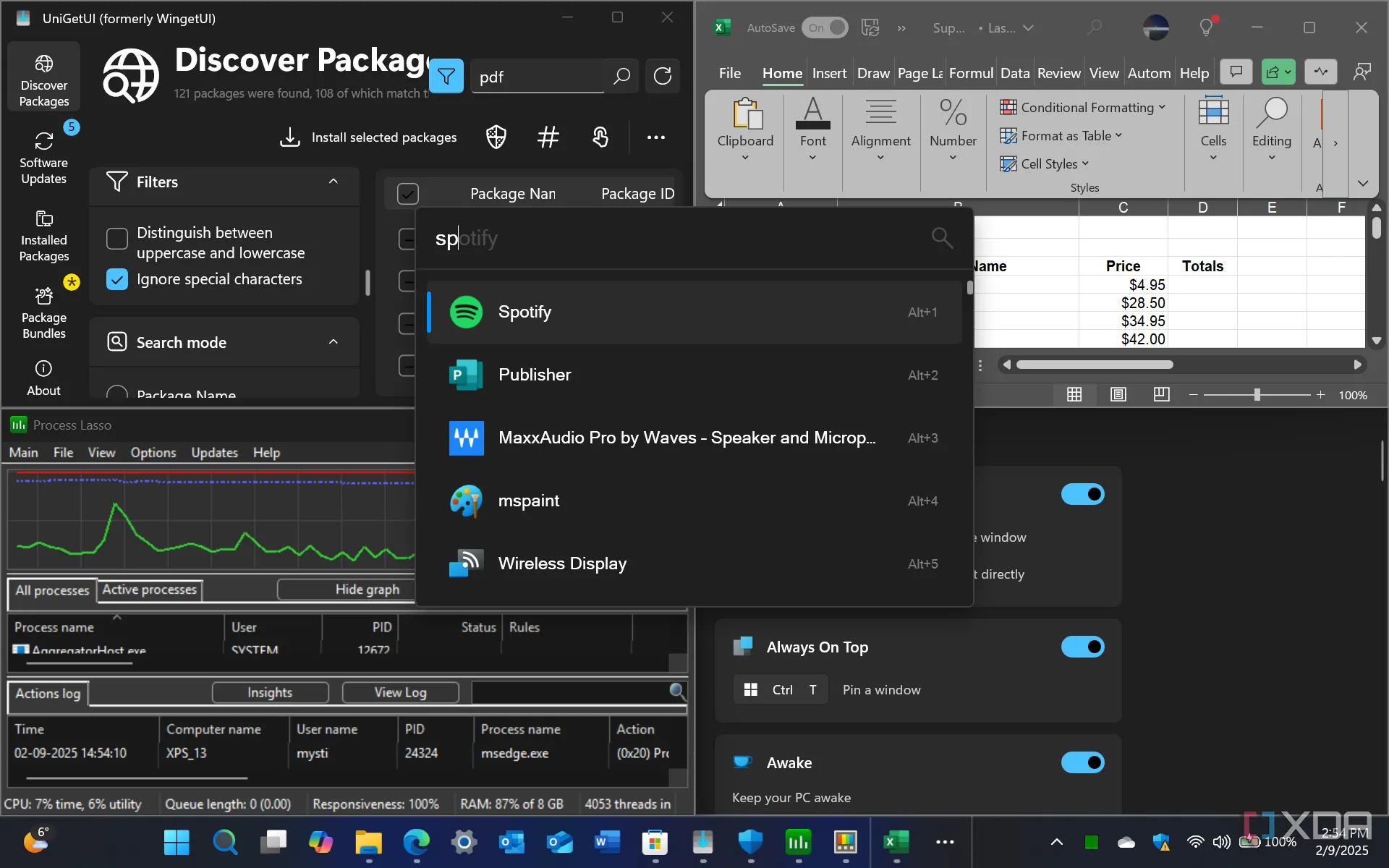 Giao diện Windows 11 với các công cụ đa nhiệm và tăng cường năng suất hiệu quả.