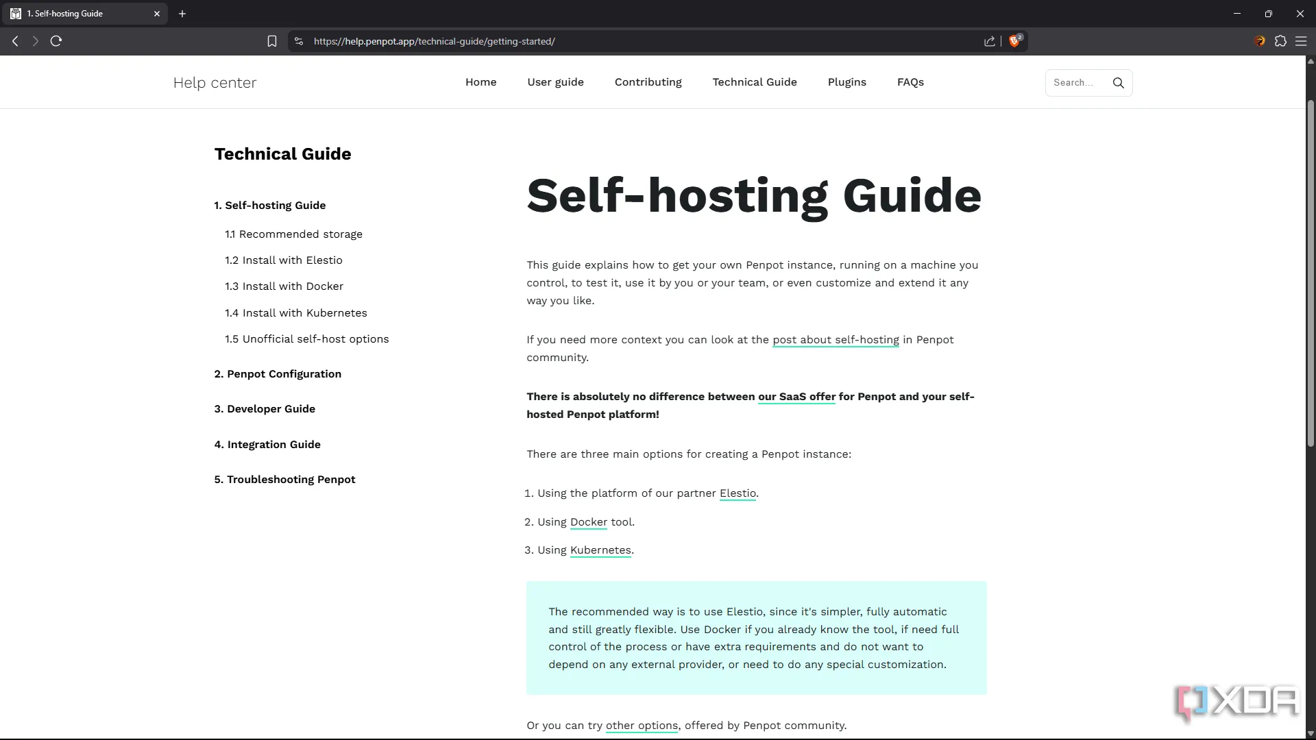 Hướng dẫn tự host Penpot chi tiết trên tài liệu chính thức