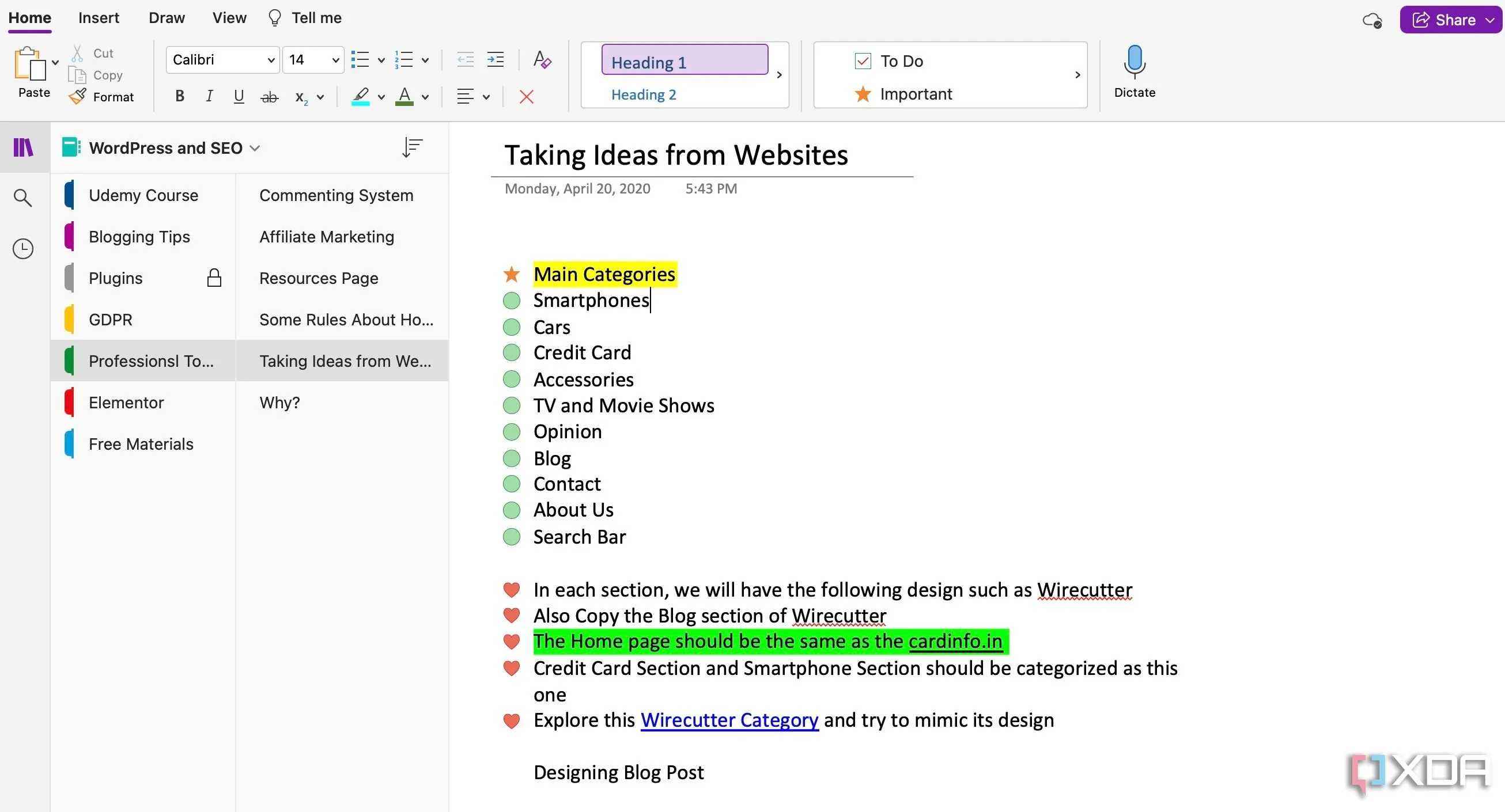 OneNote cho phép tùy chỉnh phong cách và màu giấy, mang lại cảm giác ghi chú tự nhiên như sổ tay truyền thống.