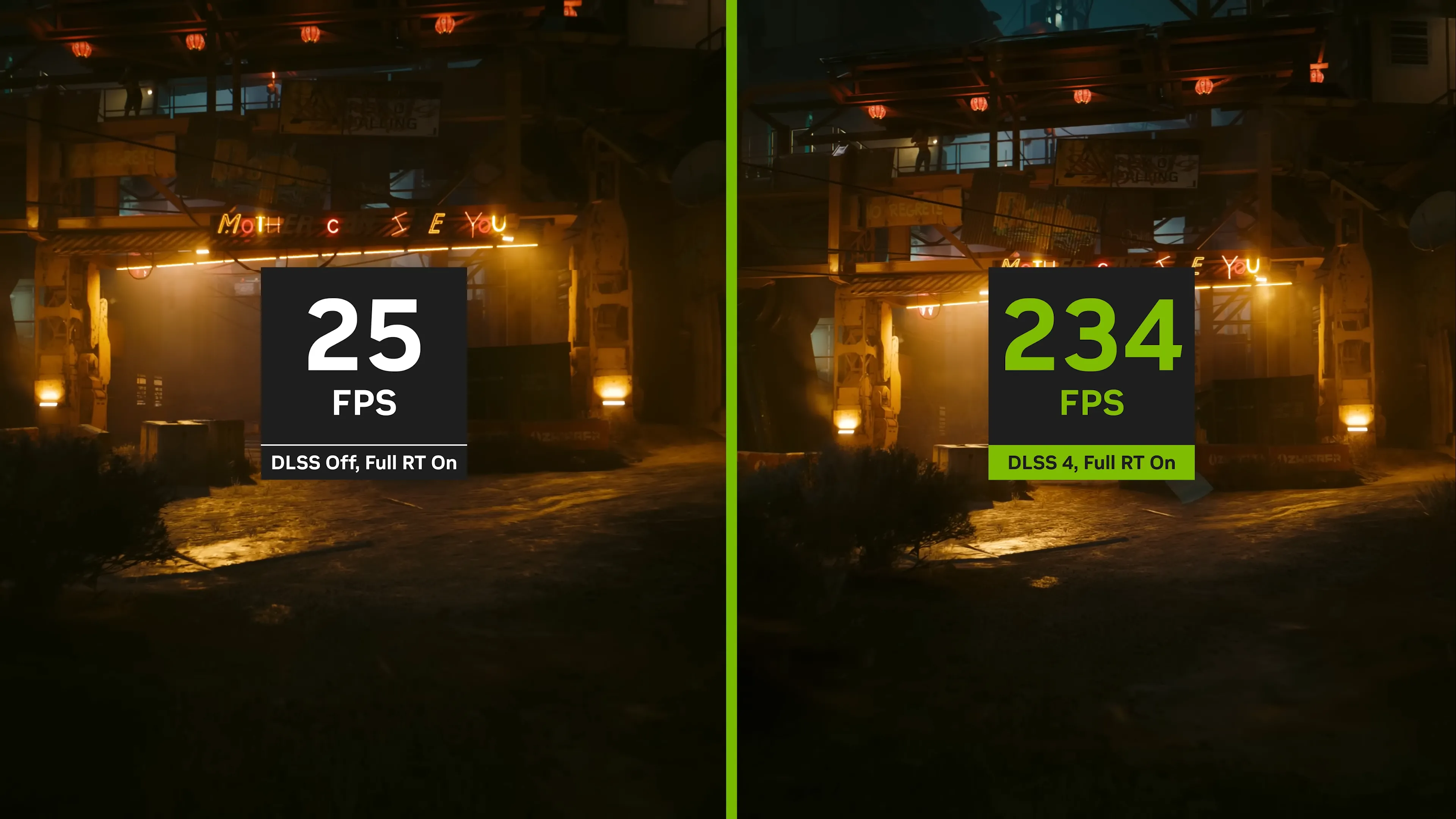 So sánh trải nghiệm gaming với và không có công nghệ DLSS 4 của Nvidia