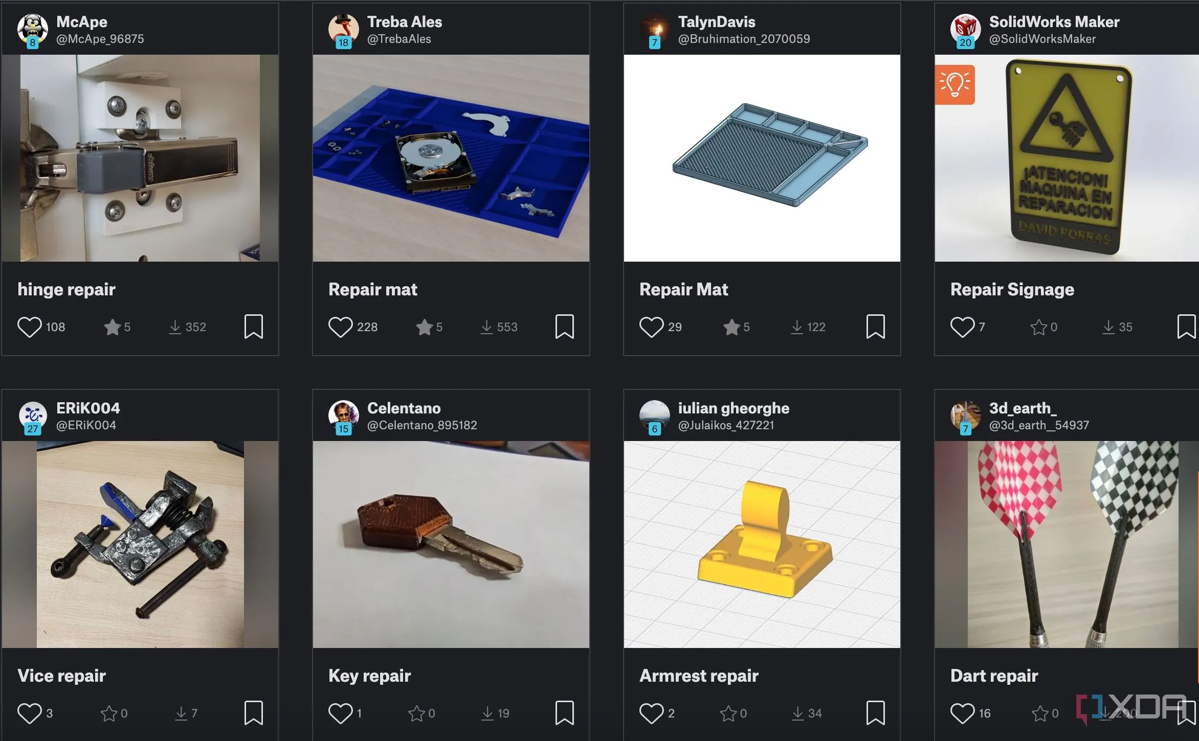 Sửa chữa bản lề tủ bị hỏng bằng chi tiết in 3D để tiết kiệm tiền mua mới