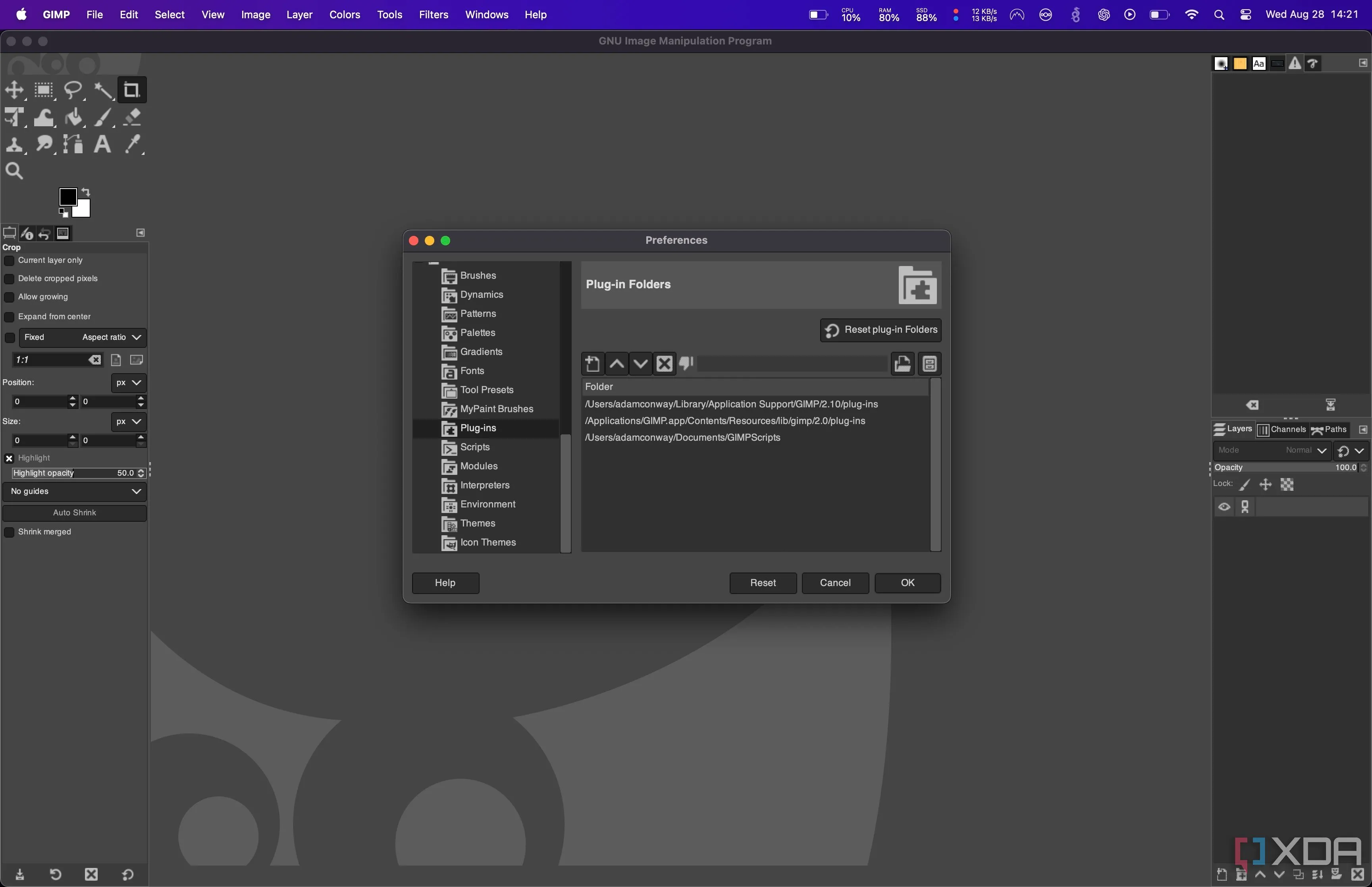 Thư mục plugin của GIMP, minh họa tính linh hoạt của phần mềm mã nguồn mở.