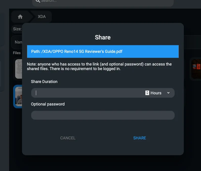 Tính năng chia sẻ liên kết và quản lý tập trung các thư mục trong FileBrowser Quantum