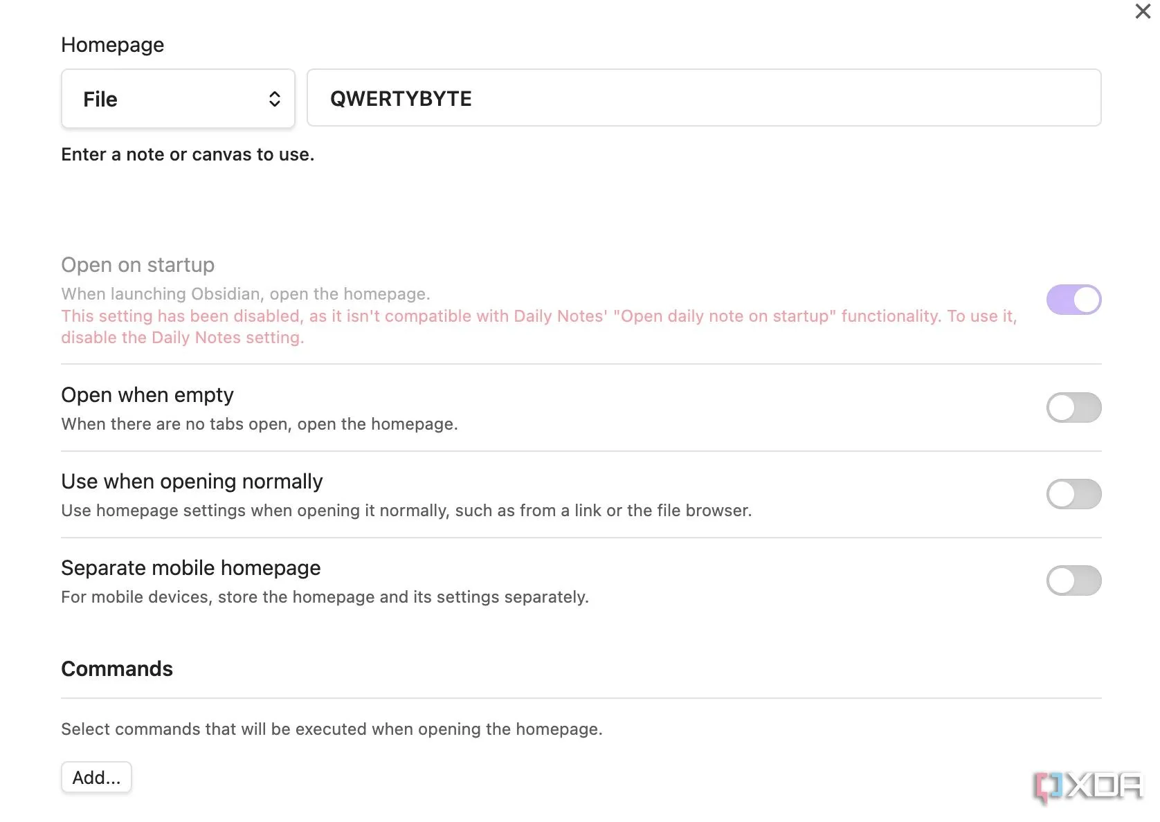 Trang chủ tùy chỉnh được tạo bởi plugin Homepage trong Obsidian, hiển thị các dự án và ghi chú quan trọng