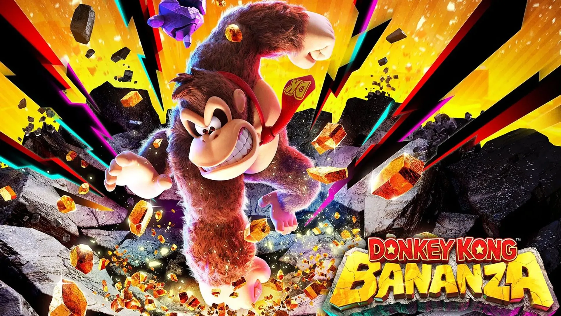 Ảnh bìa chính thức của game Donkey Kong Bananza, một trong những tựa game được cho là không hỗ trợ lưu trữ đám mây trên Switch 2