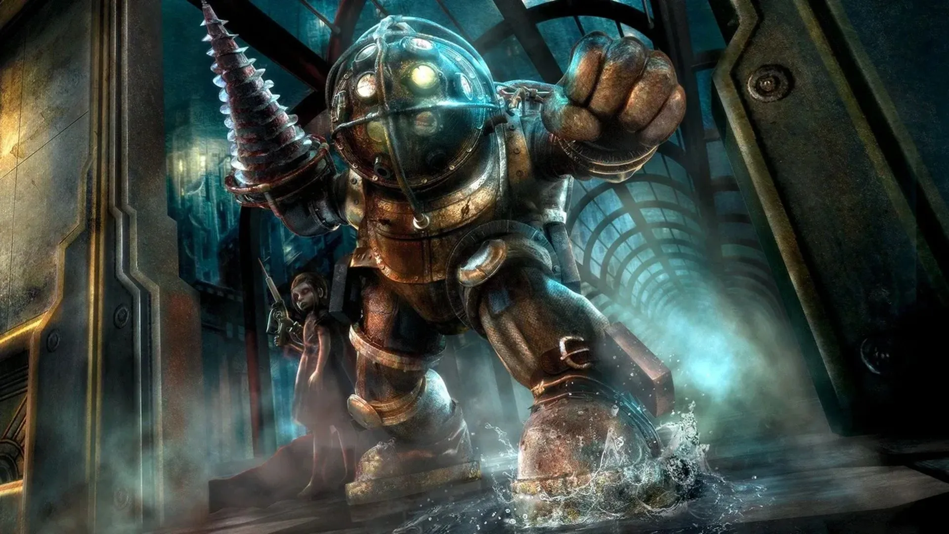 Ảnh bìa của game BioShock trên Xbox 360, giới thiệu không gian thành phố dưới đáy biển Rapture huyền bí và đầy ám ảnh, một kiệt tác FPS.