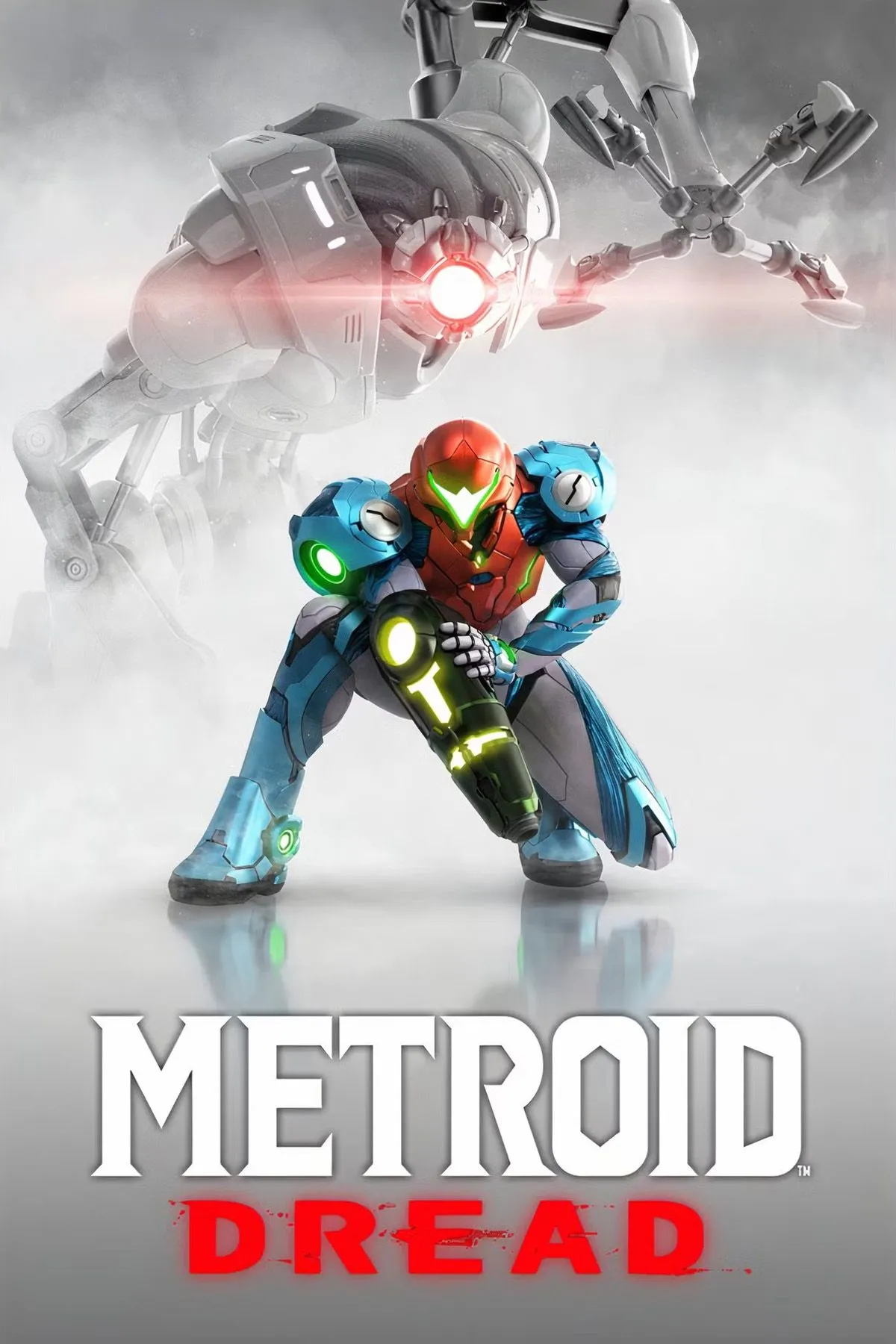 Ảnh bìa game Metroid Dread với Samus Aran
