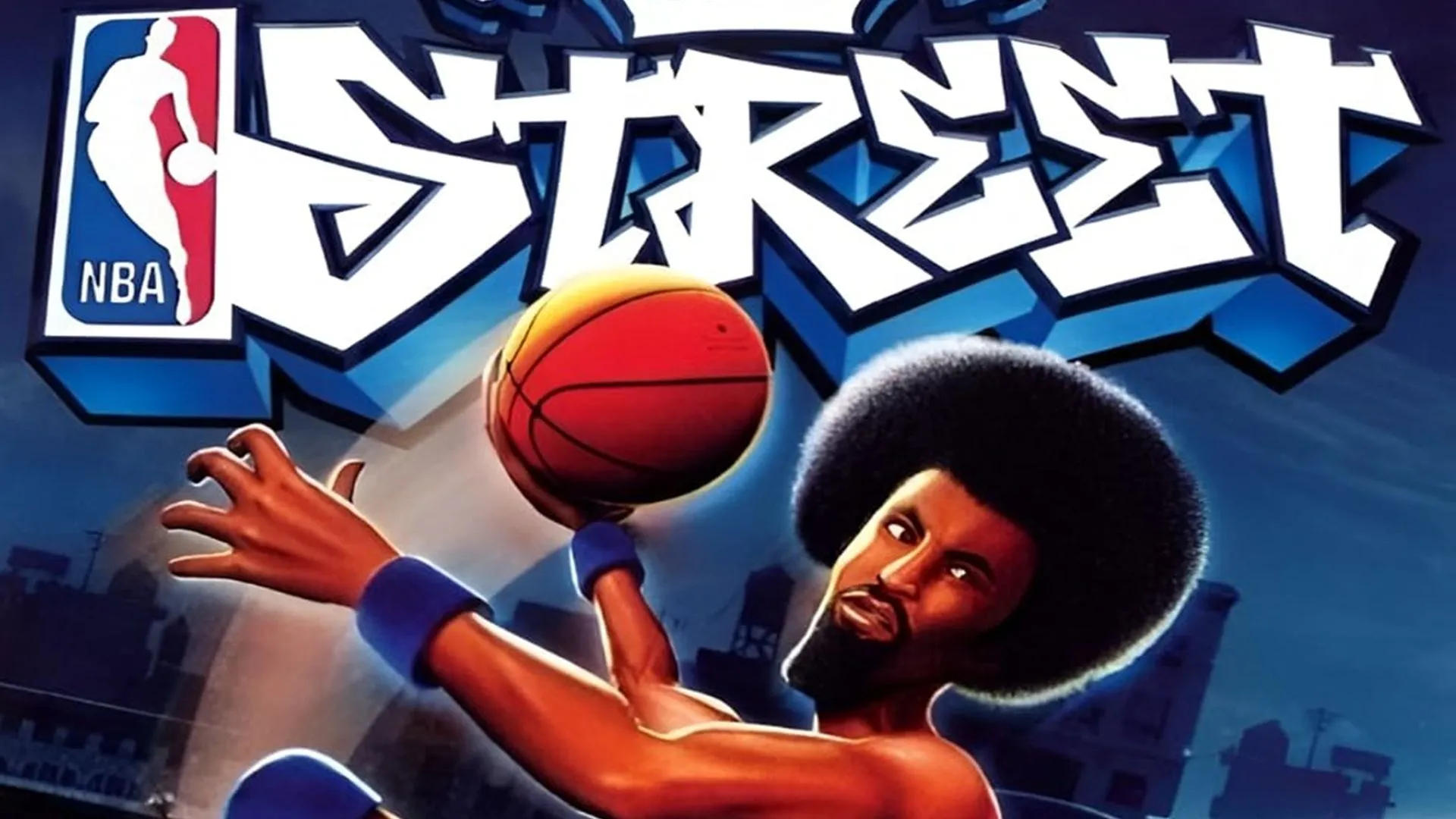 Ảnh bìa game NBA Street, thể hiện phong cách bóng rổ đường phố độc đáo