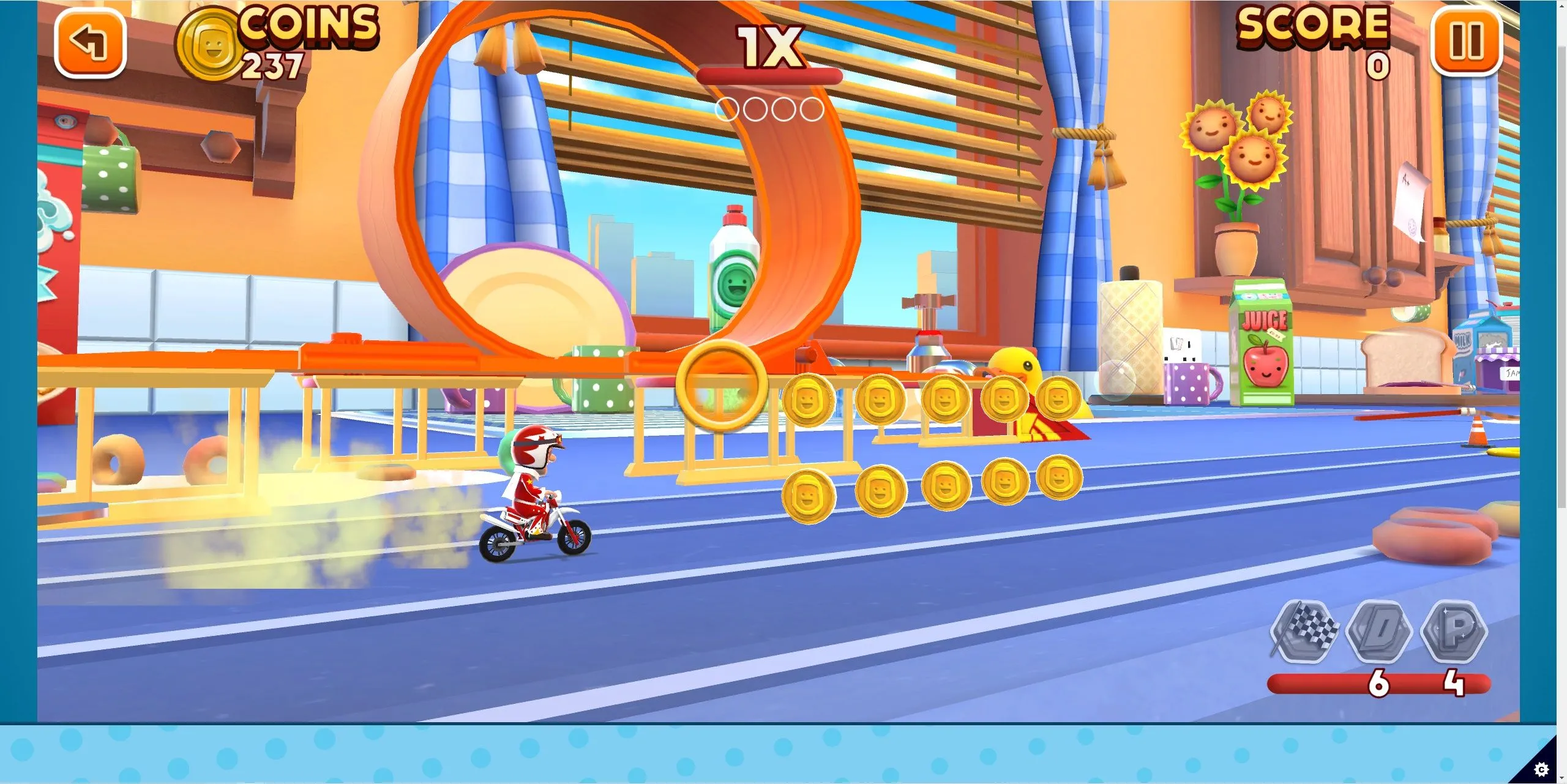 Ảnh chụp màn hình game Joe Danger Infinity đang được chơi trên trình duyệt web