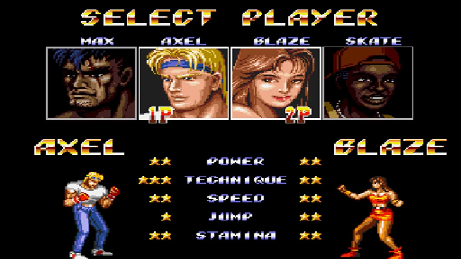 Ảnh chụp màn hình game Streets of Rage 2, minh họa trải nghiệm chơi co-op online qua tính năng Netplay của RetroArch.