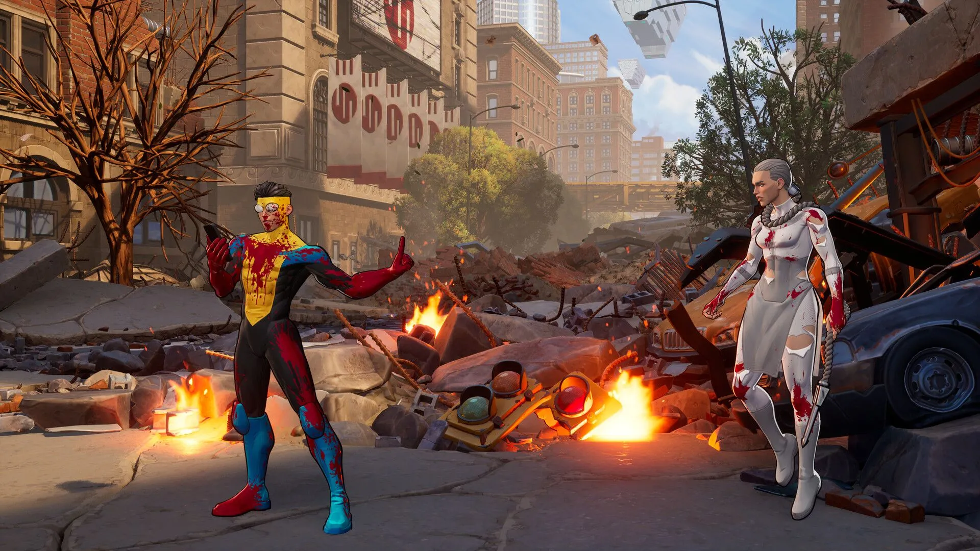 Ảnh chụp màn hình gameplay của tựa game đối kháng Invincible VS