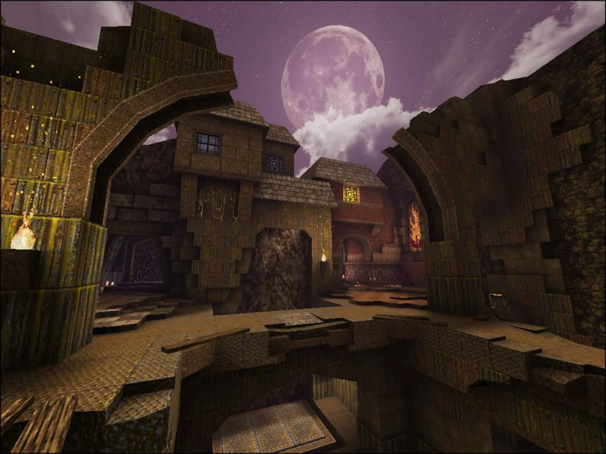 Ảnh chụp màn hình Quake Arcane Dimensions, thể hiện môi trường và quái vật mới trong bản mod
