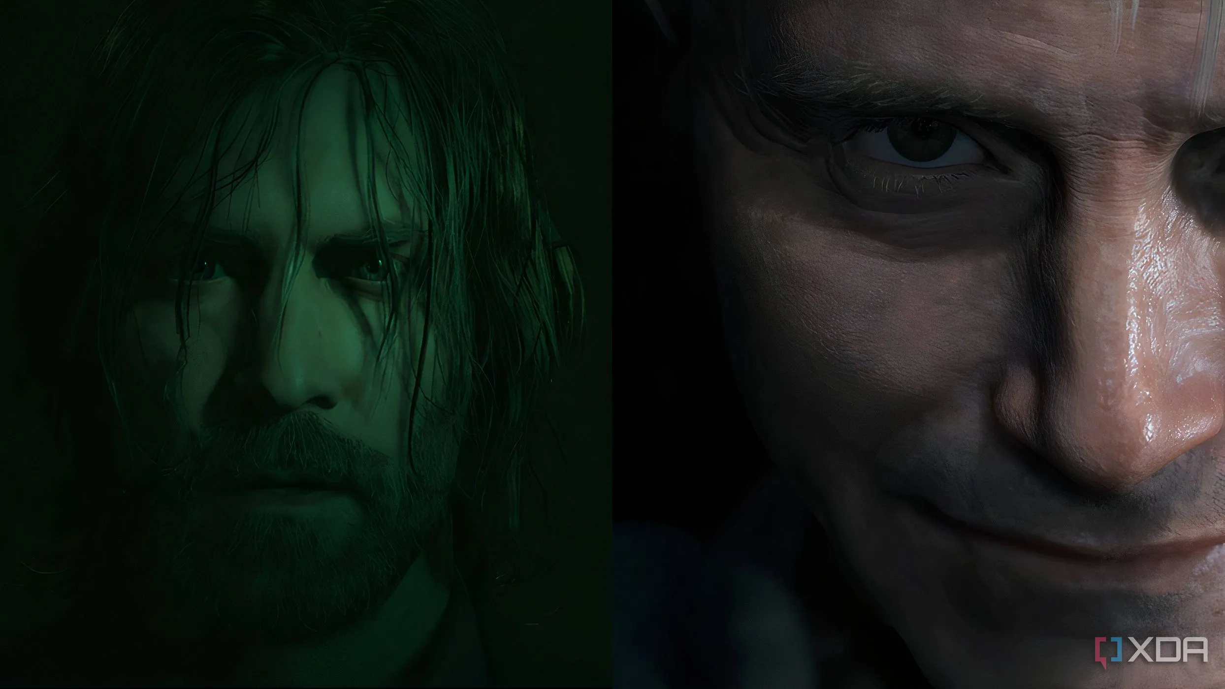 Ảnh ghép hai nhân vật từ các tựa game độc đáo như Death Stranding và Alan Wake 2, đại diện cho những trải nghiệm game đột phá