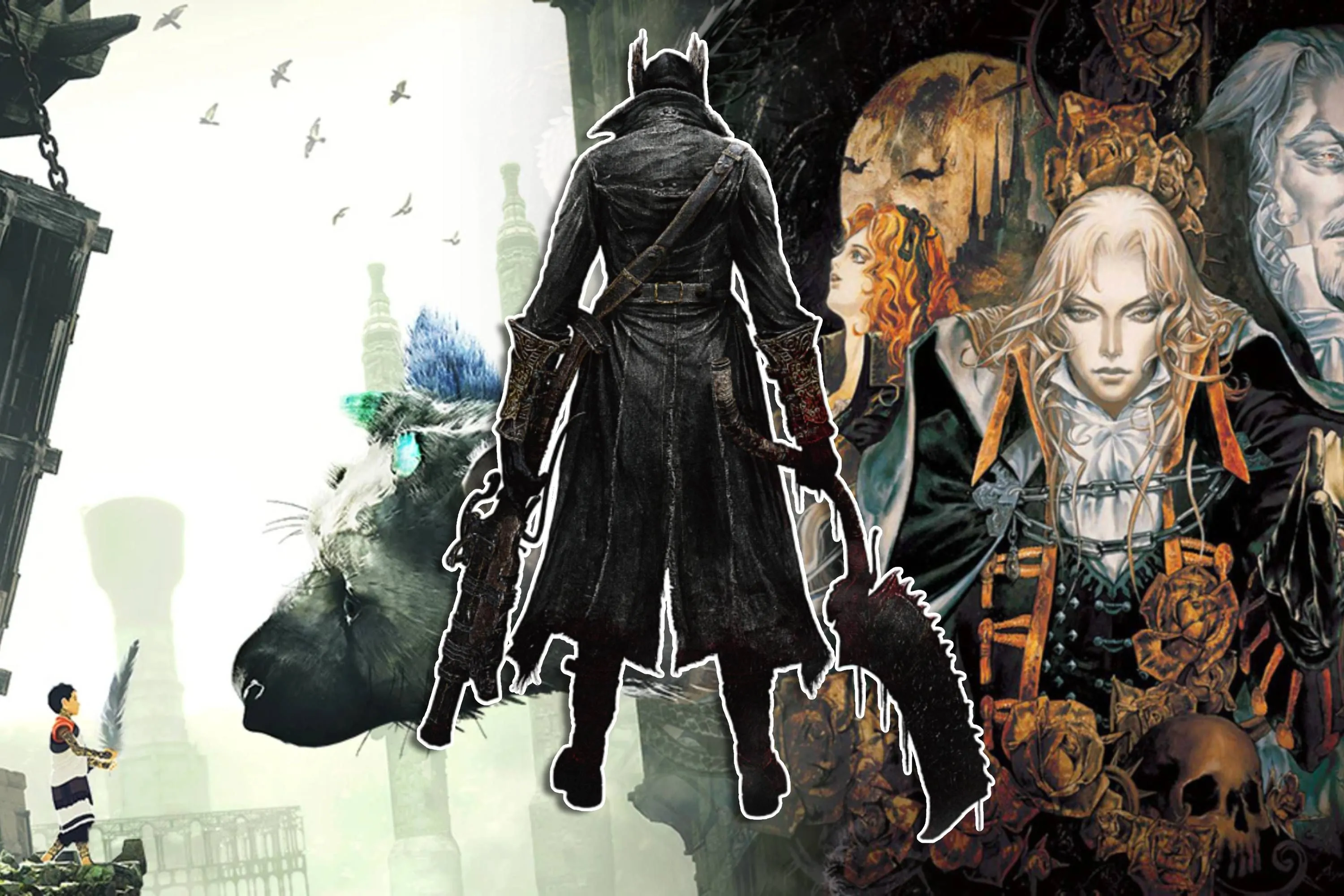 Ảnh minh họa các tựa game console kinh điển như The Last Guardian, Bloodborne và Castlevania