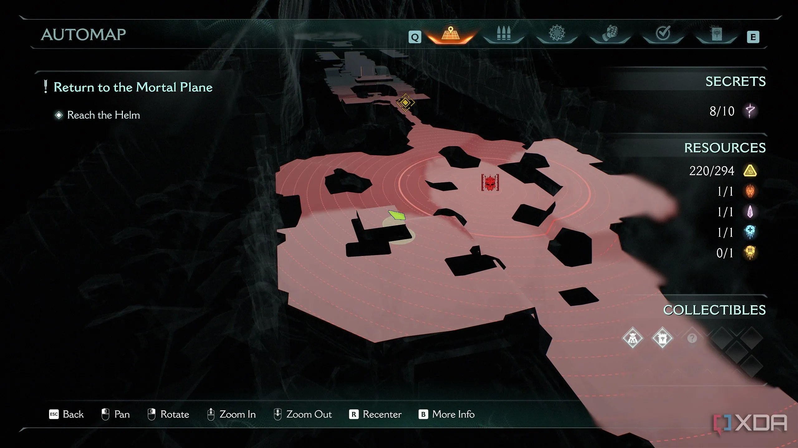 Bản đồ 3D chỉ vị trí Berserk cuối cùng trên thuyền trong Chapter 19 Doom: The Dark Ages