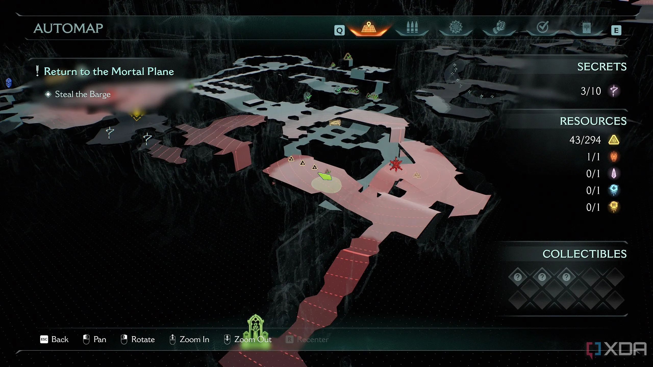 Bản đồ 3D chỉ vị trí Mancubus trong Chapter 19 Doom: The Dark Ages