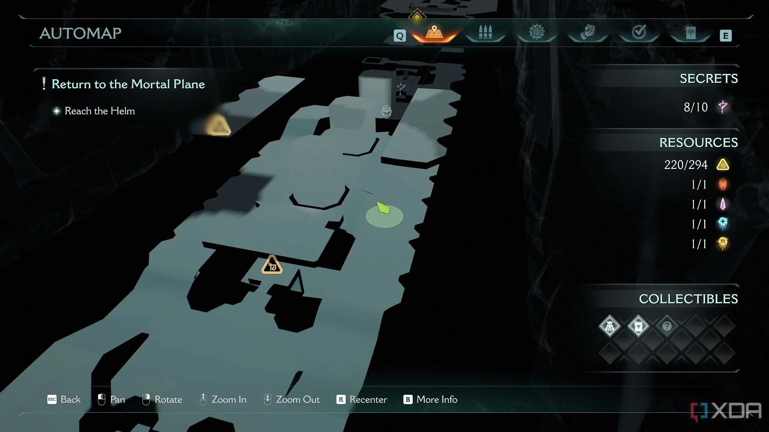 Bản đồ 3D chỉ vị trí nền tảng piston trên thuyền trong Chapter 19 Doom: The Dark Ages