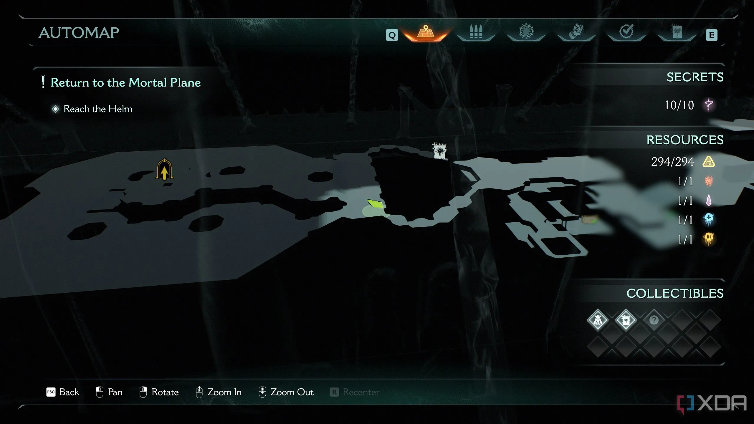 Bản đồ 3D chỉ vị trí trang Codex thứ hai trong Chapter 19 Doom: The Dark Ages