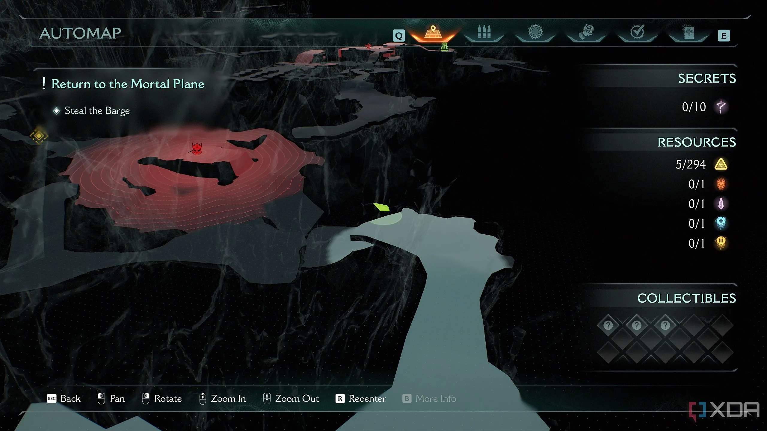 Bản đồ 3D hiển thị vị trí đấu trường đầu tiên trong Chapter 19 Doom: The Dark Ages