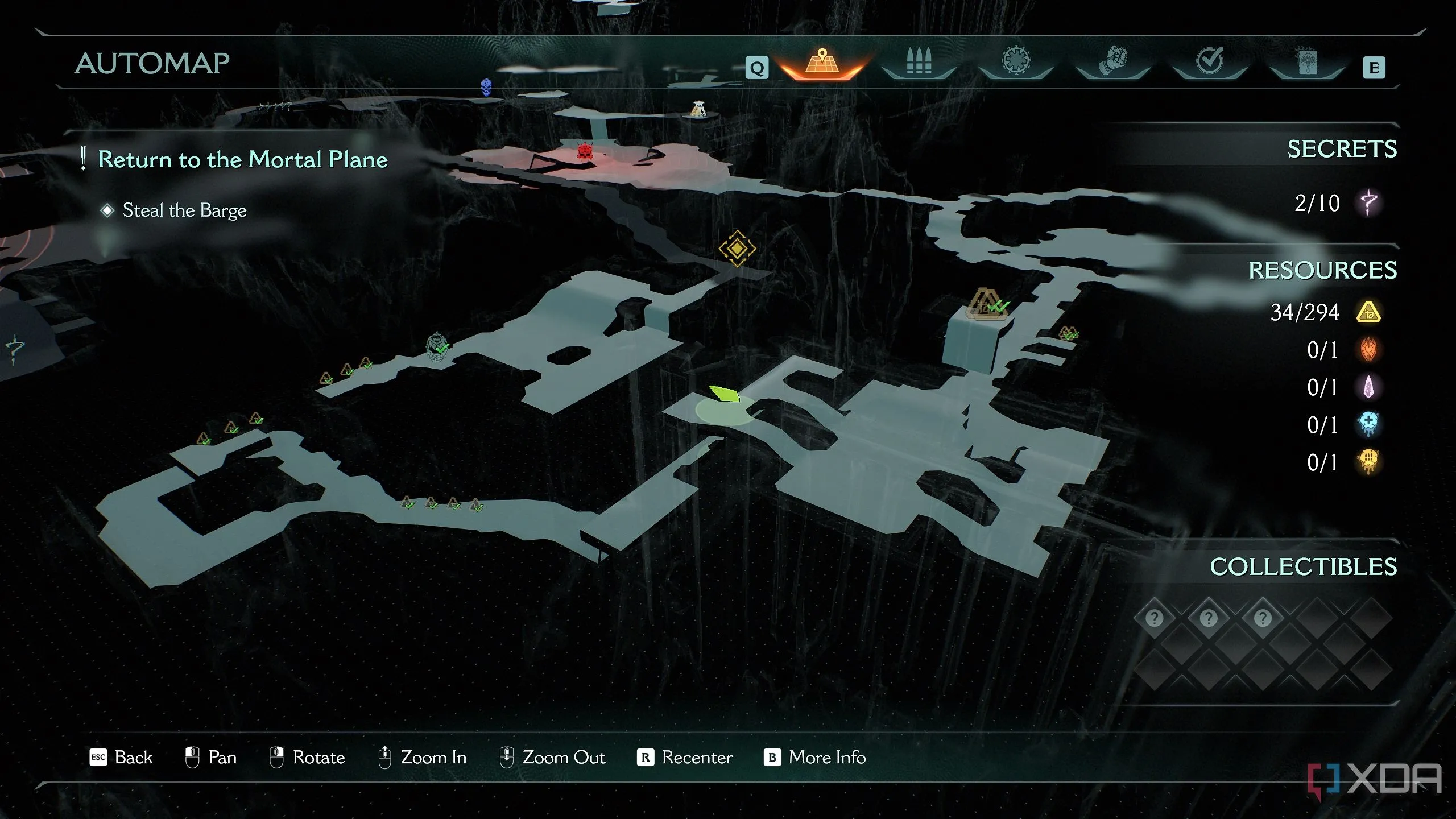 Bản đồ 3D hiển thị vị trí trước khi vào khu vực bí mật 2 trong Chapter 19 Doom: The Dark Ages