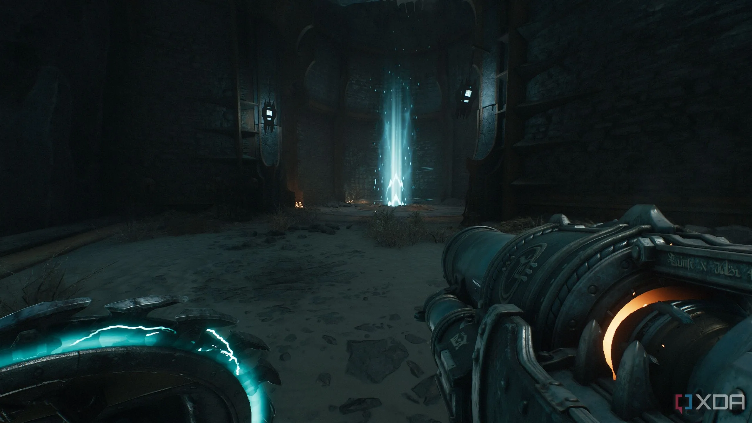 Bệ nhảy dưới đầu lâu khổng lồ trong Chapter 19 Doom: The Dark Ages