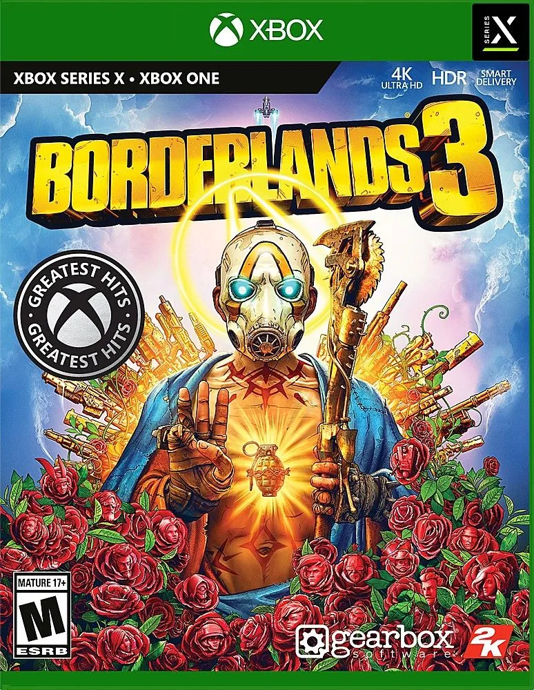 Bìa game Borderlands 3 với các nhân vật Vault Hunter và phong cách đồ họa cel-shaded độc đáo