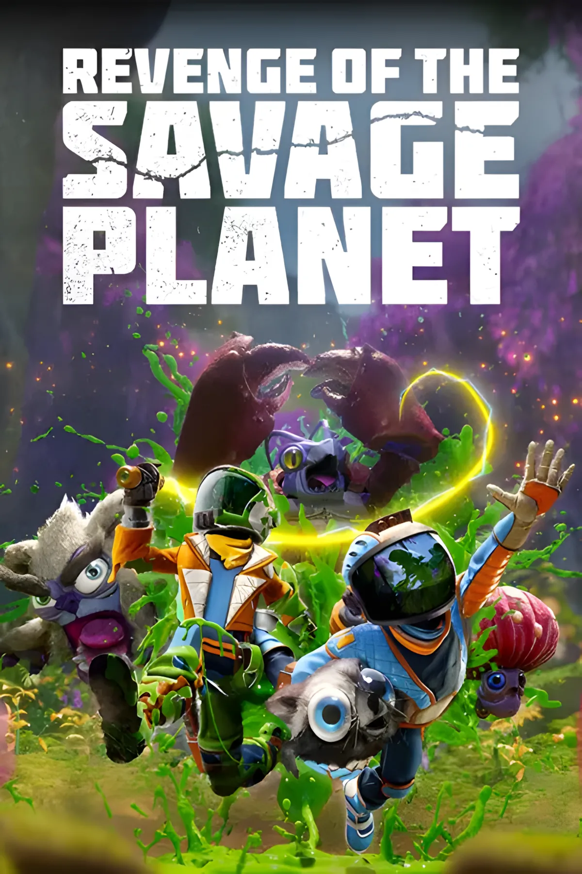 Bìa game Revenge of the Savage Planet, một ví dụ về việc game indie phát hành trên Xbox Game Pass.