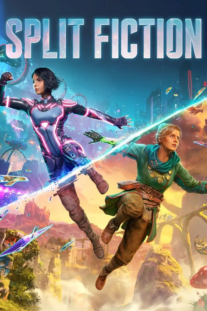 Bìa game Split Fiction, tựa game co-op sáng tạo từ Hazelight Studios