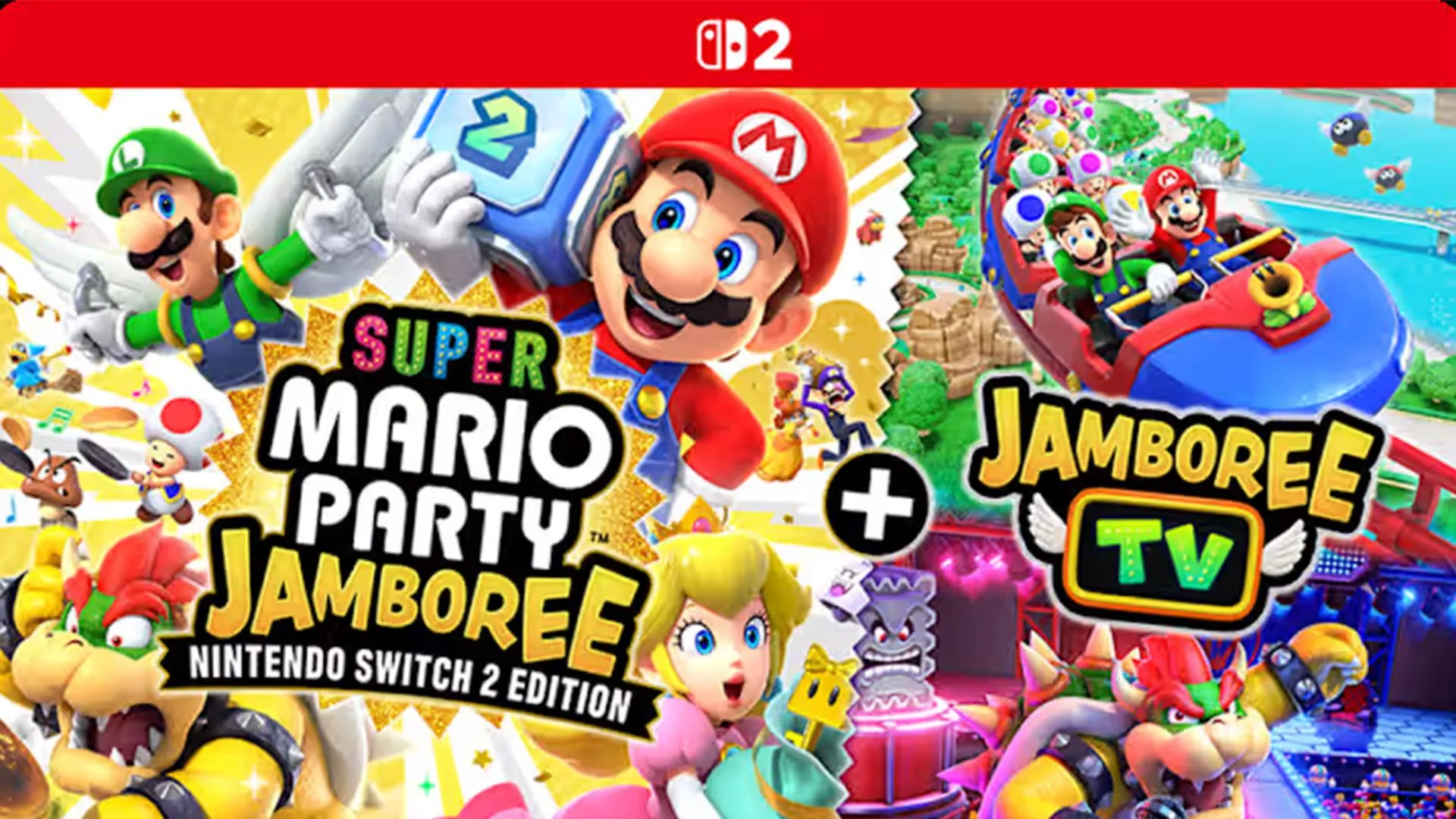 Bìa game Super Mario Party Jamboree – Nintendo Switch 2 Edition, hứa hẹn nhiều tính năng mới