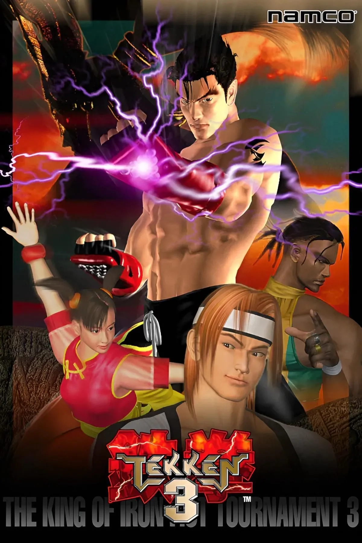 Bìa game Tekken 3 huyền thoại trên hệ máy PlayStation