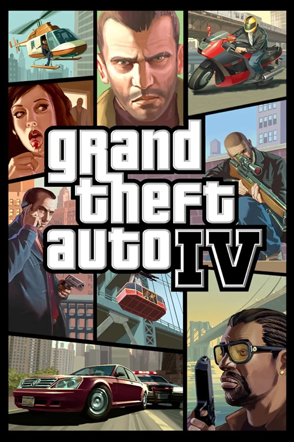 Bìa game The Ballad of Gay Tony với Tony Prince và Luis Lopez giữa không khí tiệc tùng và hành động