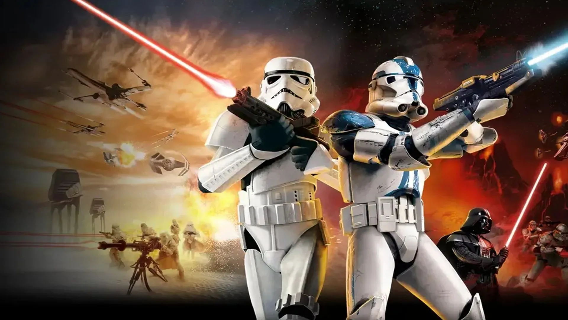 Bìa hộp game Star Wars Battlefront Classic Collection, gợi nhớ các tựa game Battlefront kinh điển