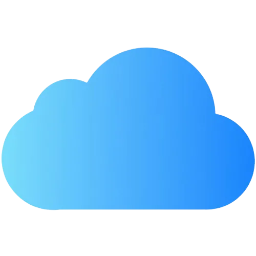 Biểu tượng Apple iCloud, dịch vụ lưu trữ đám mây của Apple.