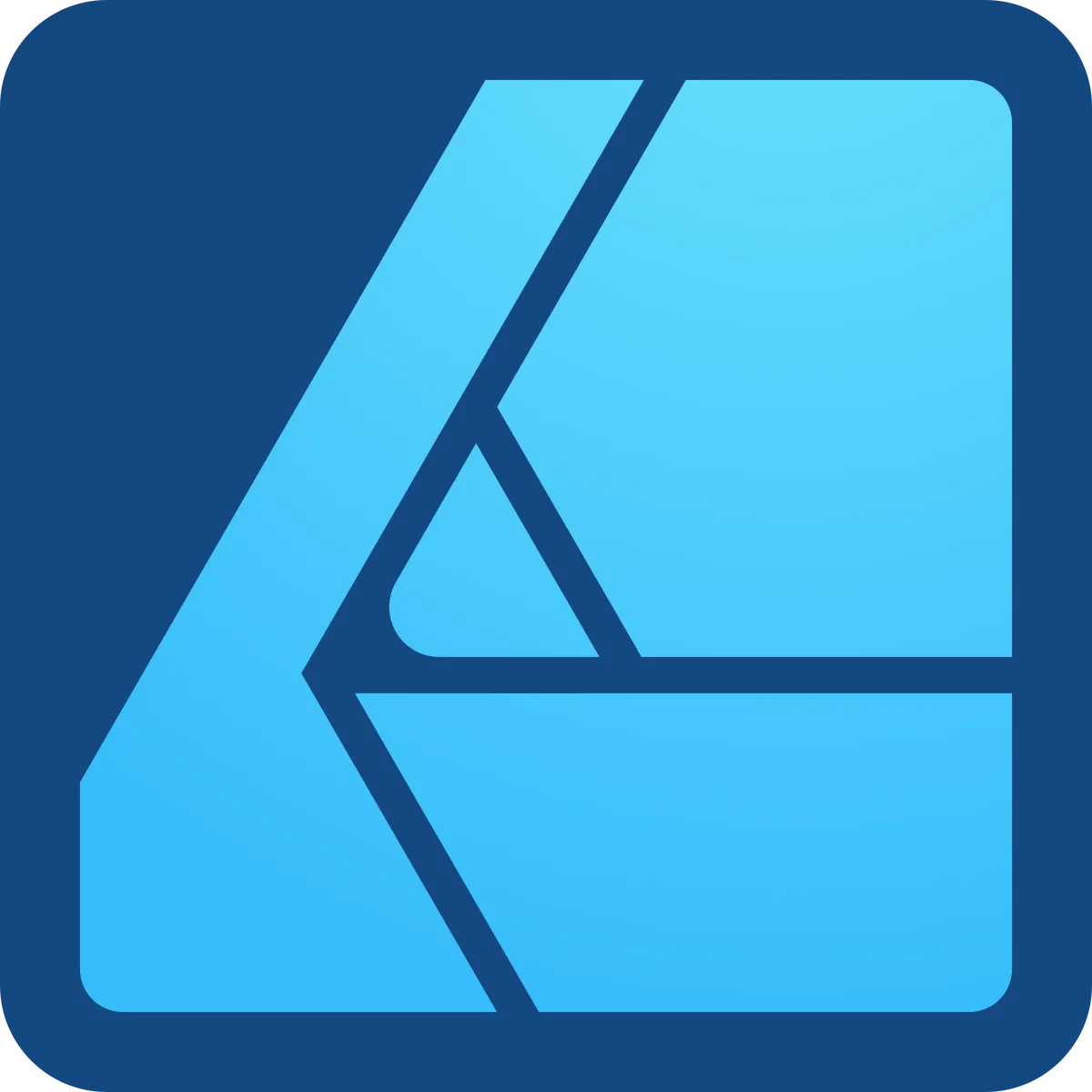 Biểu tượng logo của phần mềm thiết kế đồ họa vector Affinity Designer