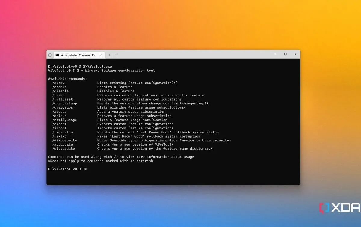 Biểu tượng ứng dụng ViveTool, công cụ hữu ích để kích hoạt sớm các tính năng ẩn trên Windows 11