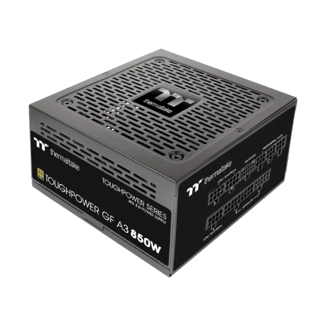 Bộ nguồn Thermaltake Toughpower GF A3 850W với thiết kế module hoàn toàn, chuẩn 80 Plus Gold và hỗ trợ ATX 3.0.