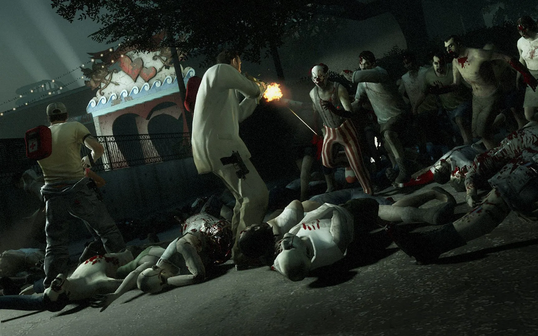 Bốn người chơi hợp tác trong Left 4 Dead 2 chống lại đội quân zombie hung hãn